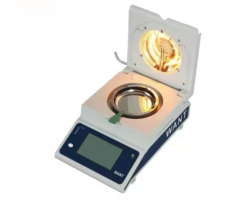 

120 г/5 мг оптовая продажа, измеритель влажности химического сырья, текстильное сырье, анализатор влажности с сенсорным экраном