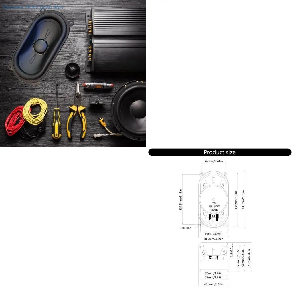 

A3PD овальная рамка 3x6 дюймов, беговая дорожка, внешний магнитный динамик, 4 Ом, 4 Ом, 50 Вт, звуковой сигнал для бас, функция