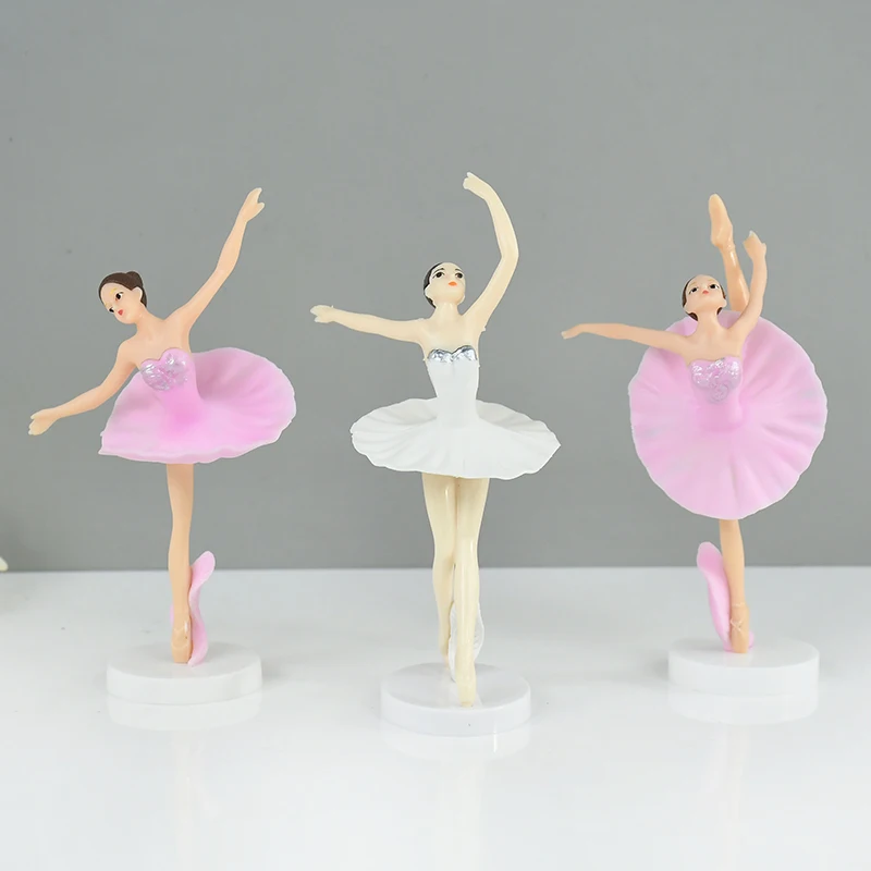 Ballerina Girl Cake Toppers Dancing Ballerina Girl Wedding Birthday Cakes Decoration Dessert Decor Baking Accessory Baby Shower