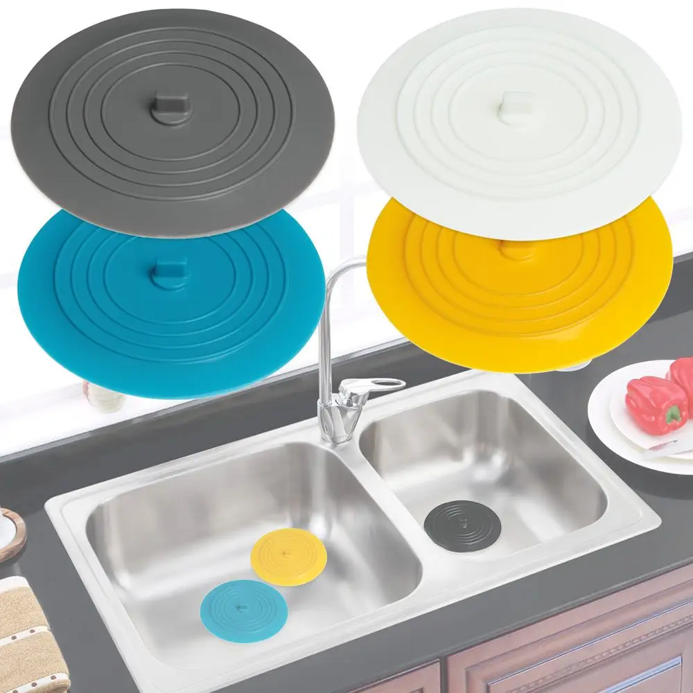 

15cm Durable Silicone Washroom Kitchen Leakage-proof Bathroom Supplies Water Sink Plug Bathtub Stopper Sewer Drain Cover