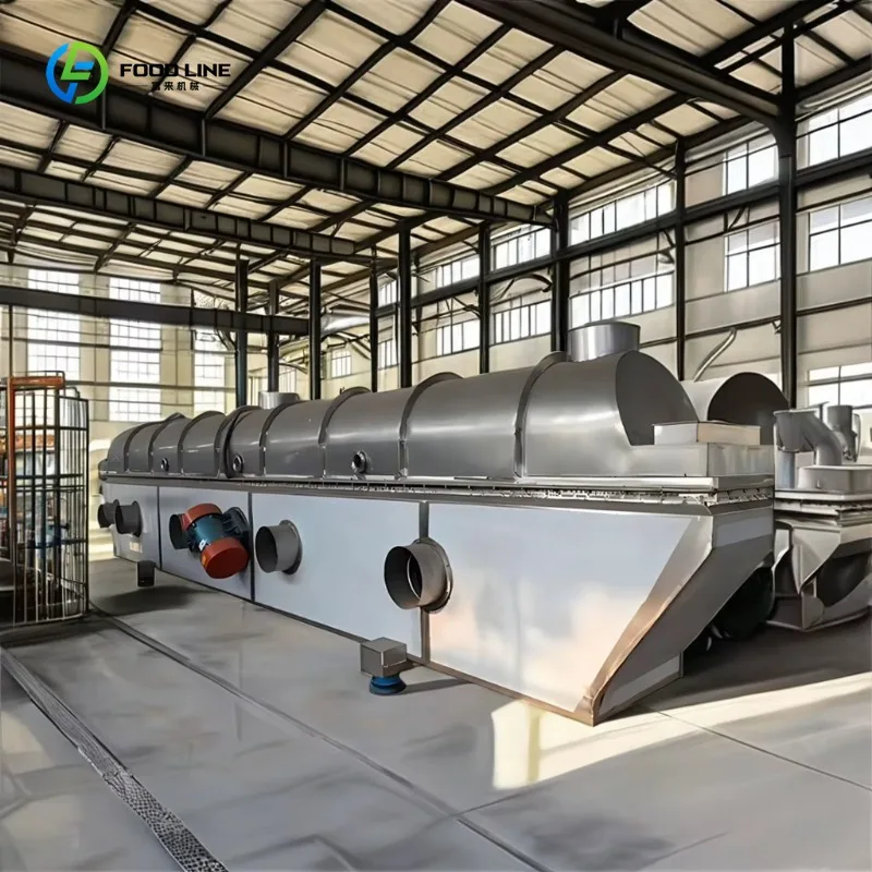 Industrial Vibrating Fluid Bed Dryer SUS316L PLC Pump Motor Food Processing Drying Sale Factory Direct Accept Custom