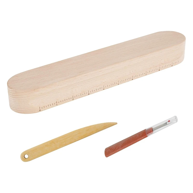 

A25F-Tailors Clapper, швейный инструмент с точечным тюнером и открывателем для швов, гладкий швейный хлопушка со шкалой, для квилтинга и глажки