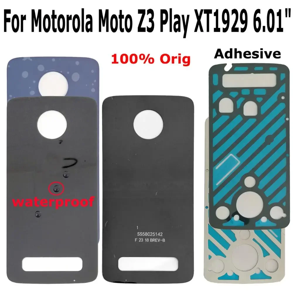 

Shyueda 100% Оригинальная Новинка 6,01 "для Motorola Moto Z3 Play xtзакладки стеклянная задняя крышка корпуса батарейного отсека + клей