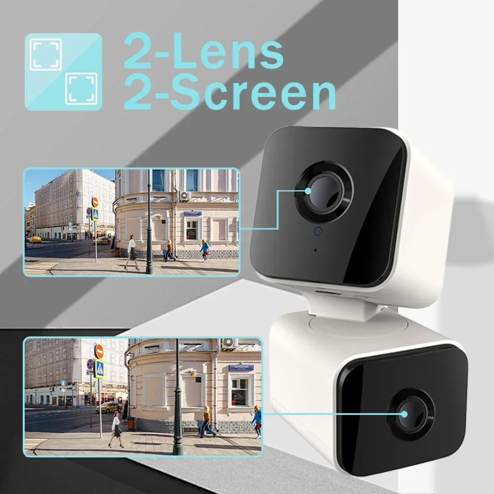 Tuya Dual Lens All-Round Monitoring Gun Shake 4K 8MP PTZ Camera Pan/Tilt  Auto Tracking Two-Way Audio security protection Camera