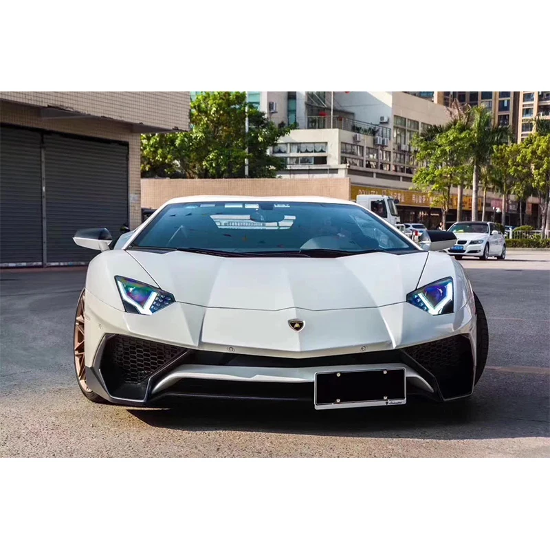 Runde Half Carbon Fiber Material for Lamborghini LP750 Upgrade LP750 Body Kit Front Bumper Rear Bumper Rear Lip Spoiler