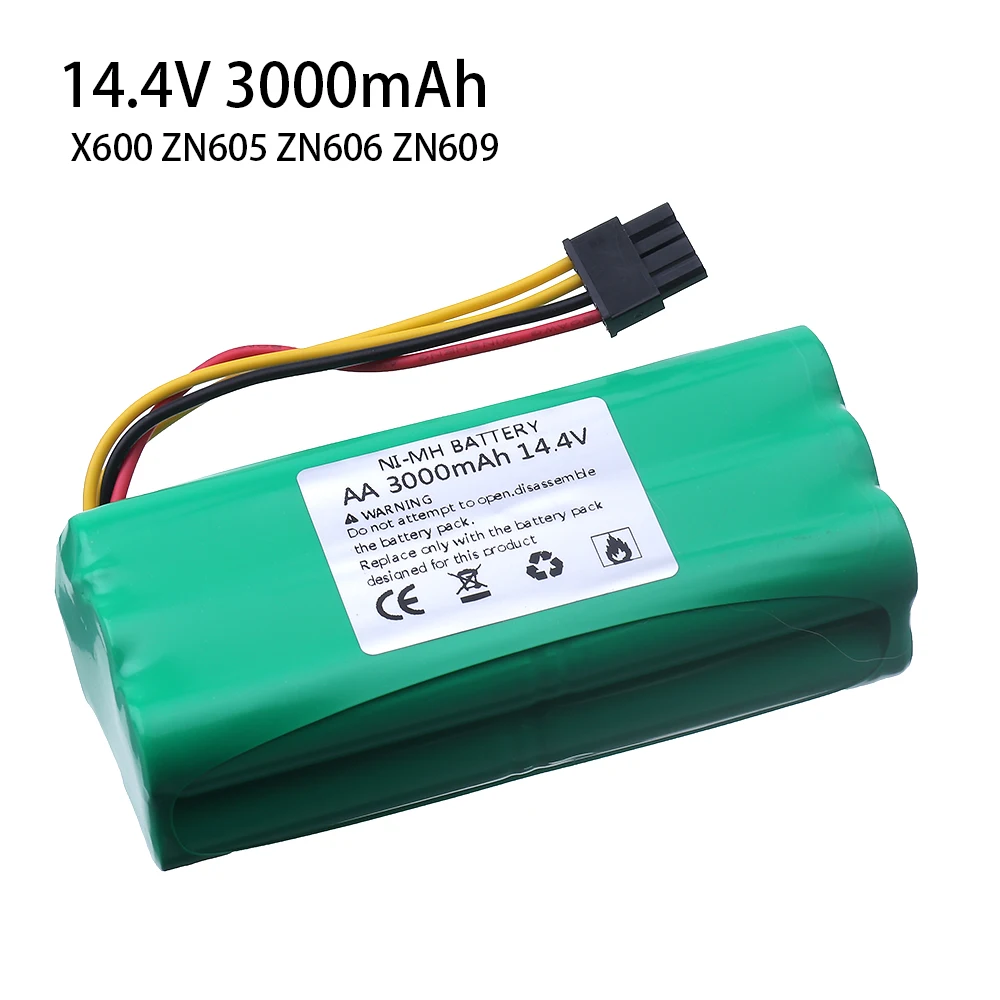 14.4V 3000MAH Ni-MH Battery for Ecovacs Deebot Deepoo X600 ZN605 ZN606 ZN609 Redmond Vacuum Cleaner RobotAA rechargeable Battery