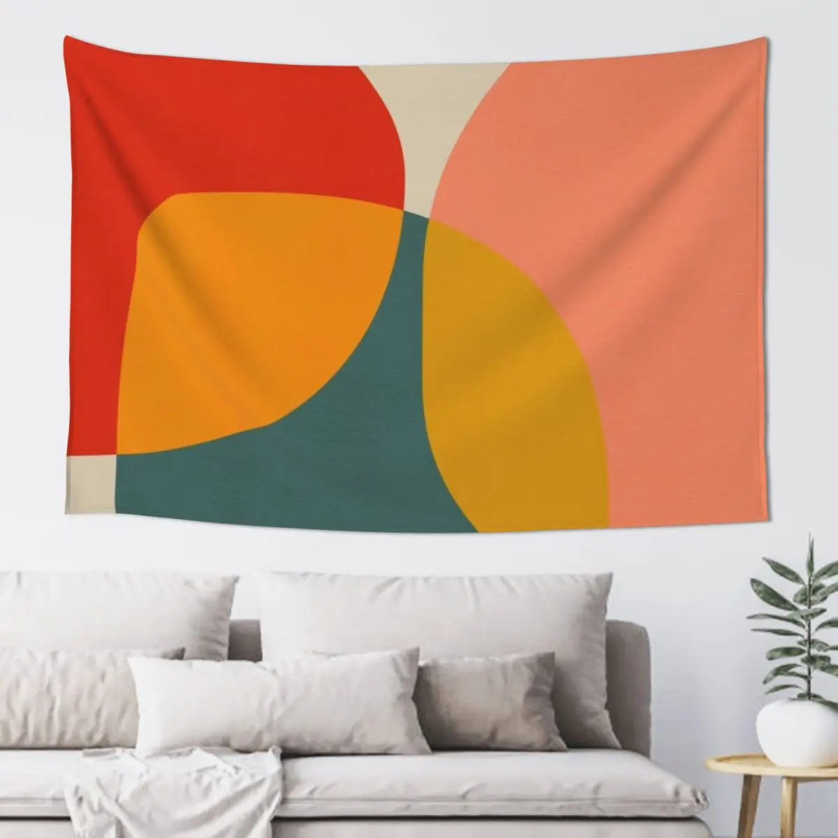 

Bauhaus geometric colorful 4 Tapestry Decorations For Your Bedroom Mushroom Tapestry