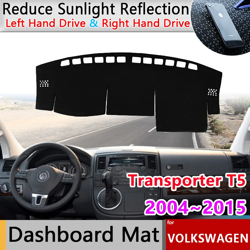

Dashboard Cover Dash Board Mat Carpet Pad For Volkswagen VW Transporter T5 Caravell 2004~2015 Shade Cape Blanket Car Accessories