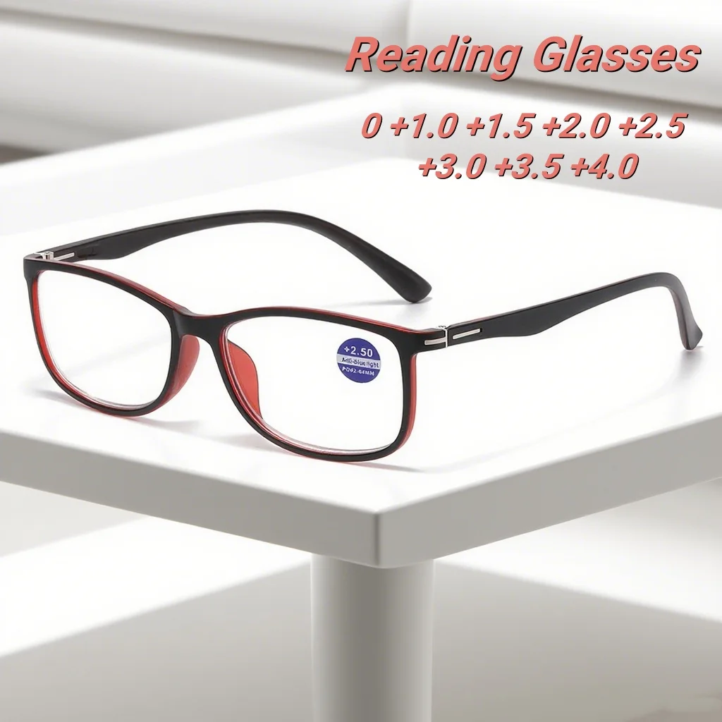 

New Fashionable HD Elegant Women's Reading Glasses Retro Ultra Light Neutral Simple Versatile Anti Blue Light Presbyopia Glasses