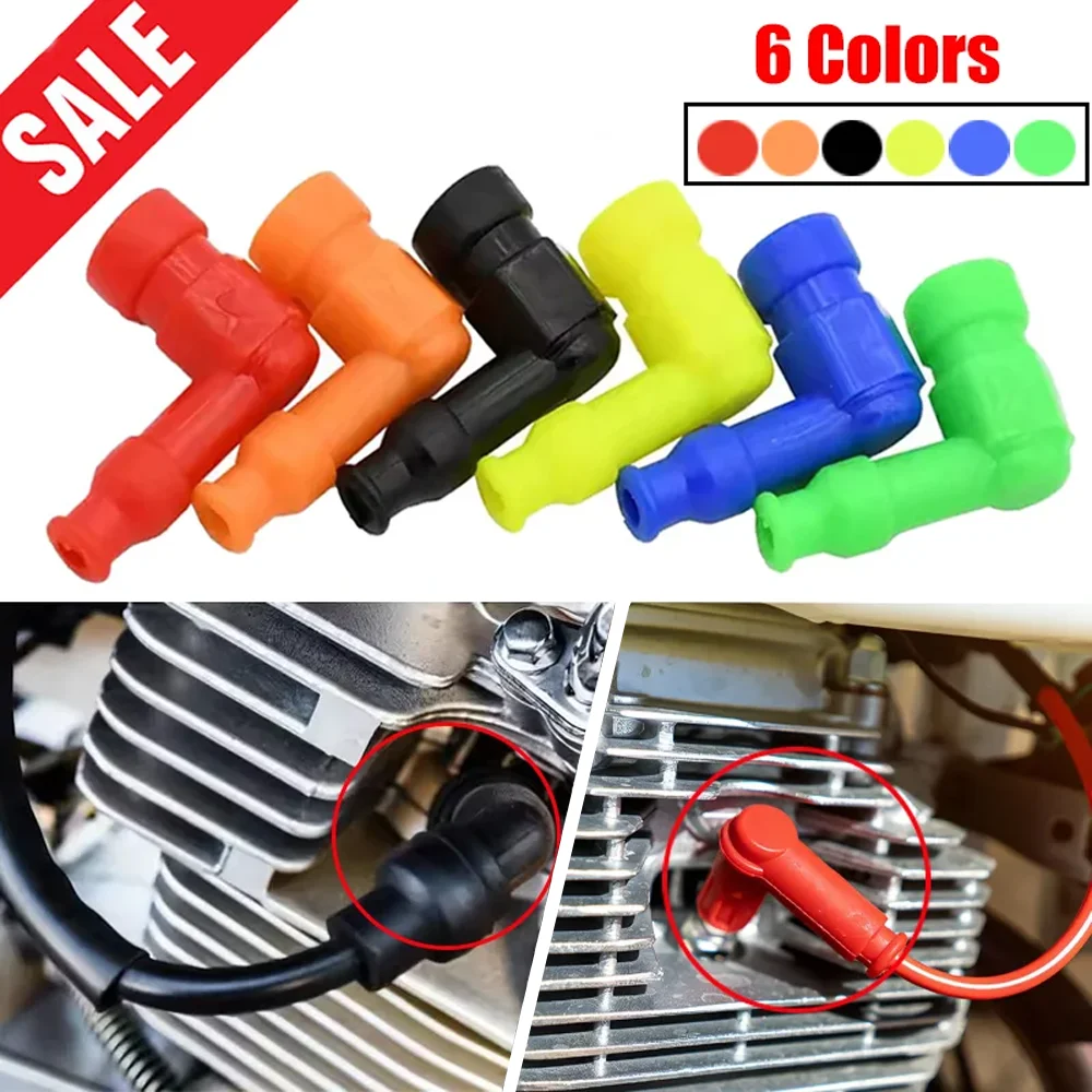 

Motorbike Rubber Spark Plug Cap General-purpose Universal Six Colours High Pressure Spark Plug Cap Motorbike Tuning Accessories