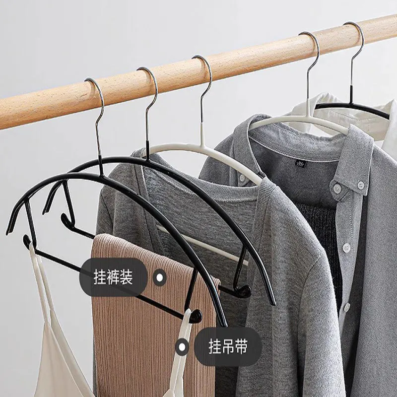 

5PCS Home dipping clothes hanger with seamless anti shoulder corner drying rack, thickened and thickened rotating clothes hanger