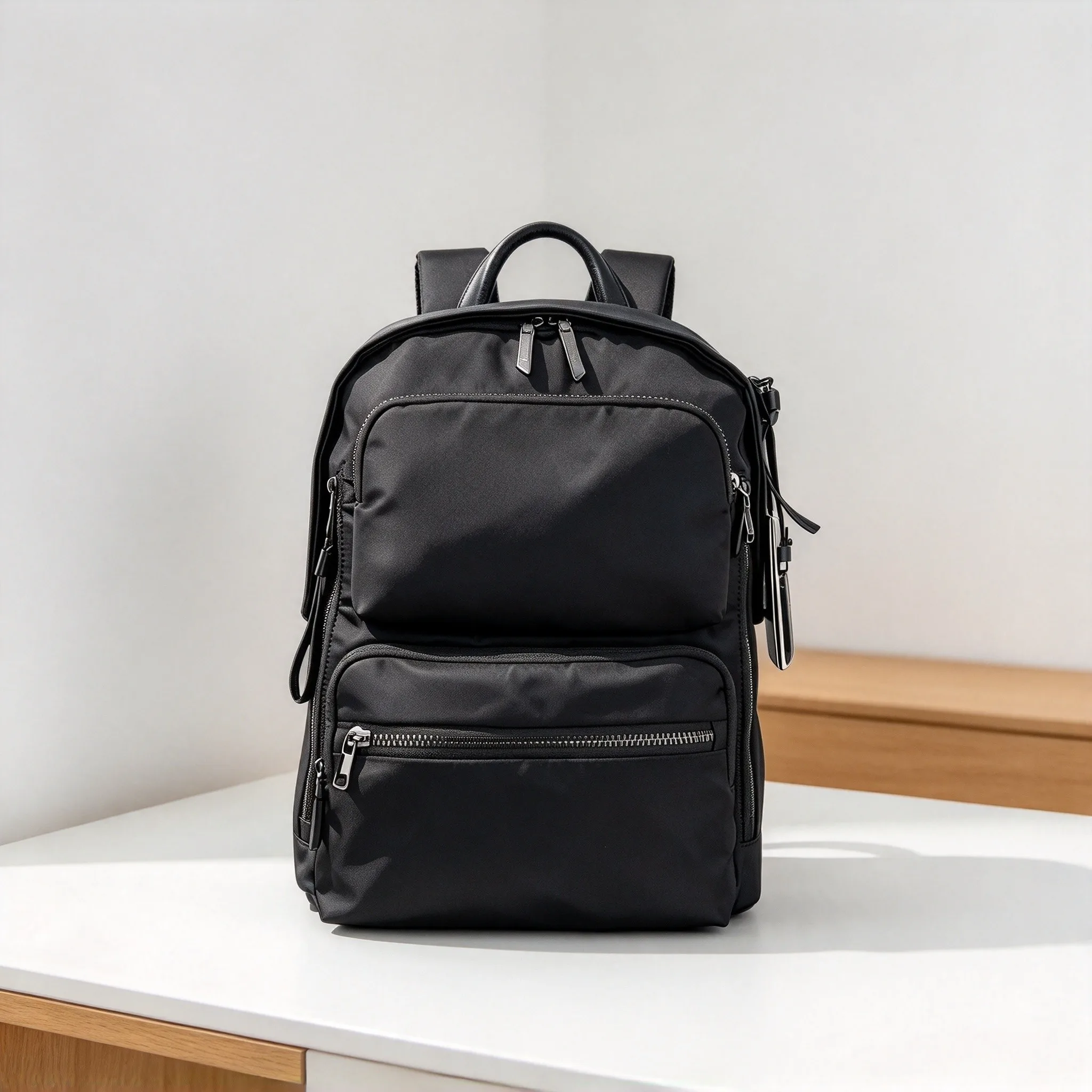 Large Capacity Women Casual Nylon Backpack, Lightweight Laptop Bag for School & Travel Use