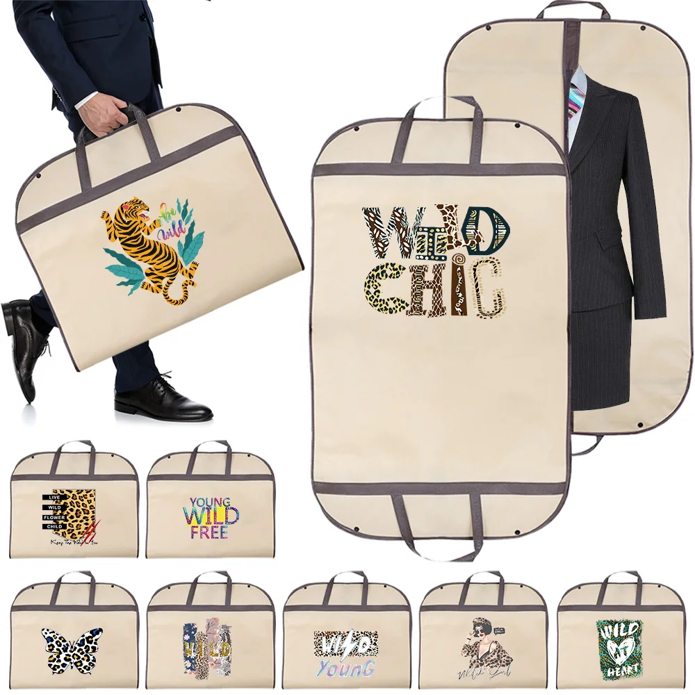 

2023 New Clothing Organizers Wedding Wardrobe needments:wild Print Series Garment Bags for Jacket Coat Plastic Tote Cover
