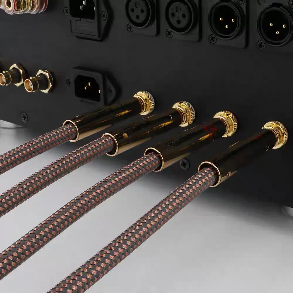 1pair Accuphase Original 40th Anniversary Edition hifi RCA Audio Cable CD amp wire Gold-plated anti-oxidation non-magnetic plug