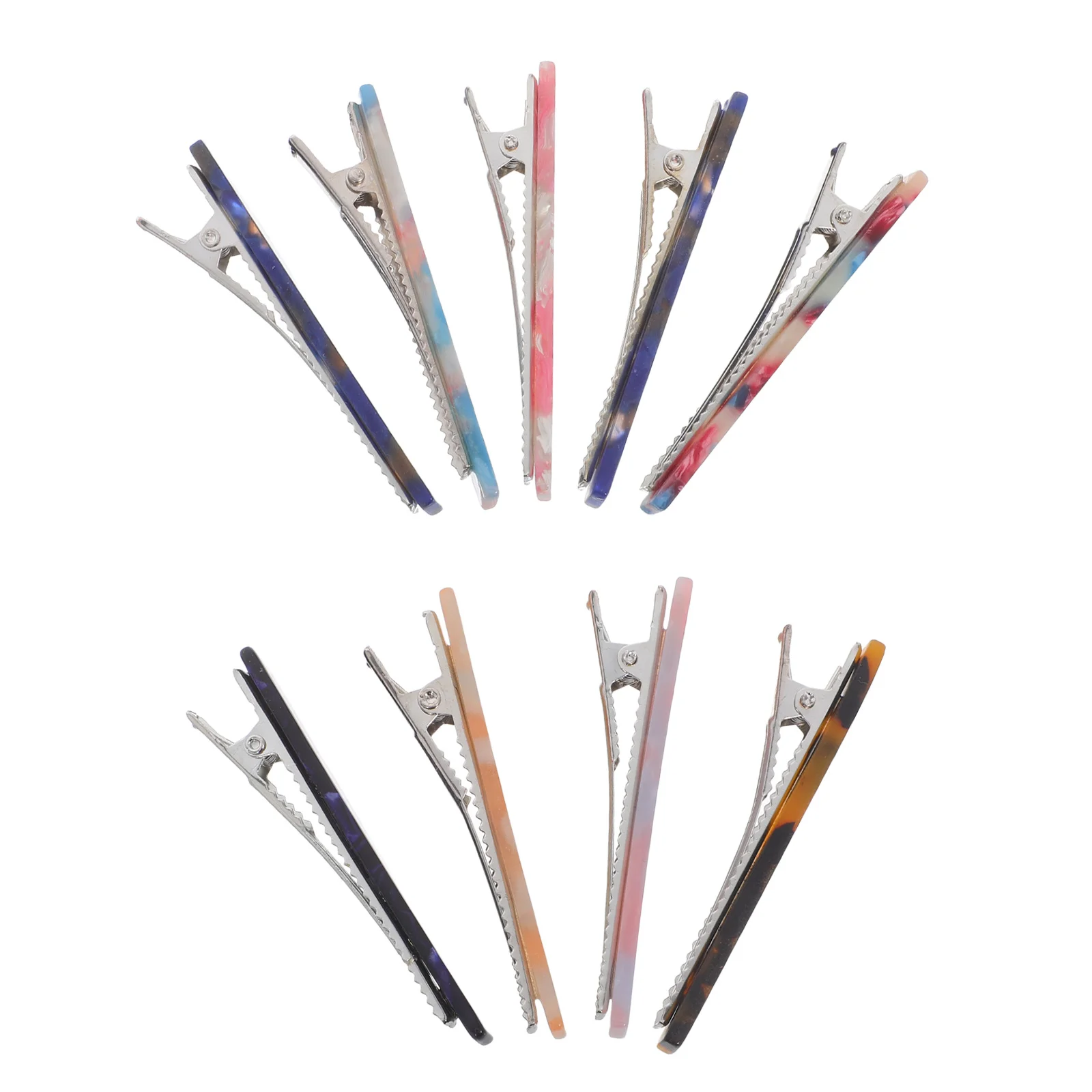 

9 шт., ацетатные заколки для волос в виде утконоса, минималистичные плоские заколки с когтями для женщин и девочек, заколки для ежедневной укладки, аксессуары для волос