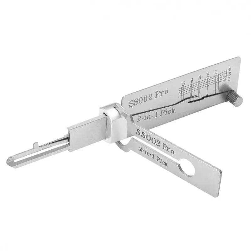 Voor Lishi Yale Picks Picking SS001 SS002 2 in 1 Slotenmaker Gereedschap Master Key Decoder Micha Decoder Haken Topolines Om Sloten te Openen