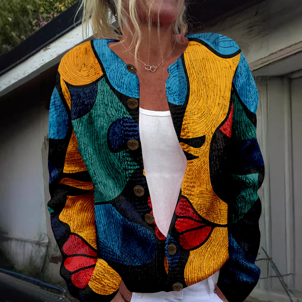 

Осень-зима вязаный художественный кардиган для лица винтажный повседневный свитер японская модная уличная одежда женские свитера вязаный топ джемперы