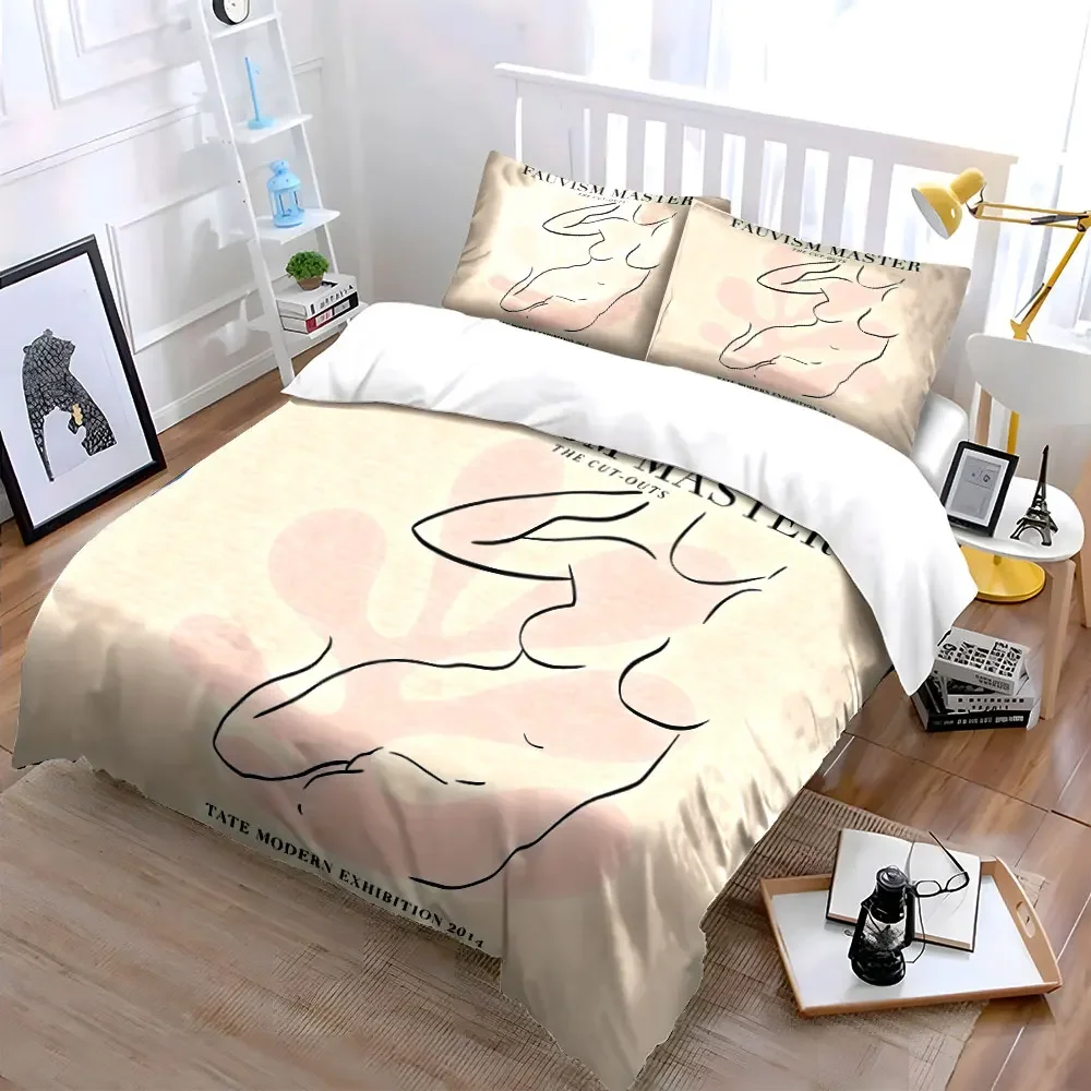 Abstract Art Poster Set - Home Decor Soft Comfortable Duvet Cover Bedding Set Included 1*Duvet Cover & 2*Pillowcases, gift