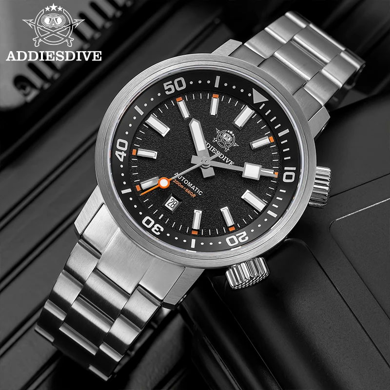 

ADDIESDIVE Men Watch reloj BGW9 Luminous Sapphire Glass 200m Diver AD2541 316L Stainless Steel 8215 Automatic Mechanical Watch