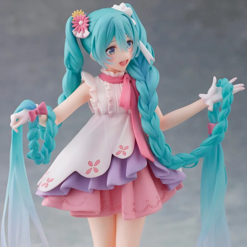 Hatsune Miku Anime Girl Figurka Wirtualna Piosenkarka Księżniczka Długie Włosy Bajka Kraina Czarów MIKU Model Dzieci Zabawki Lalka Prezenty Ozdoby