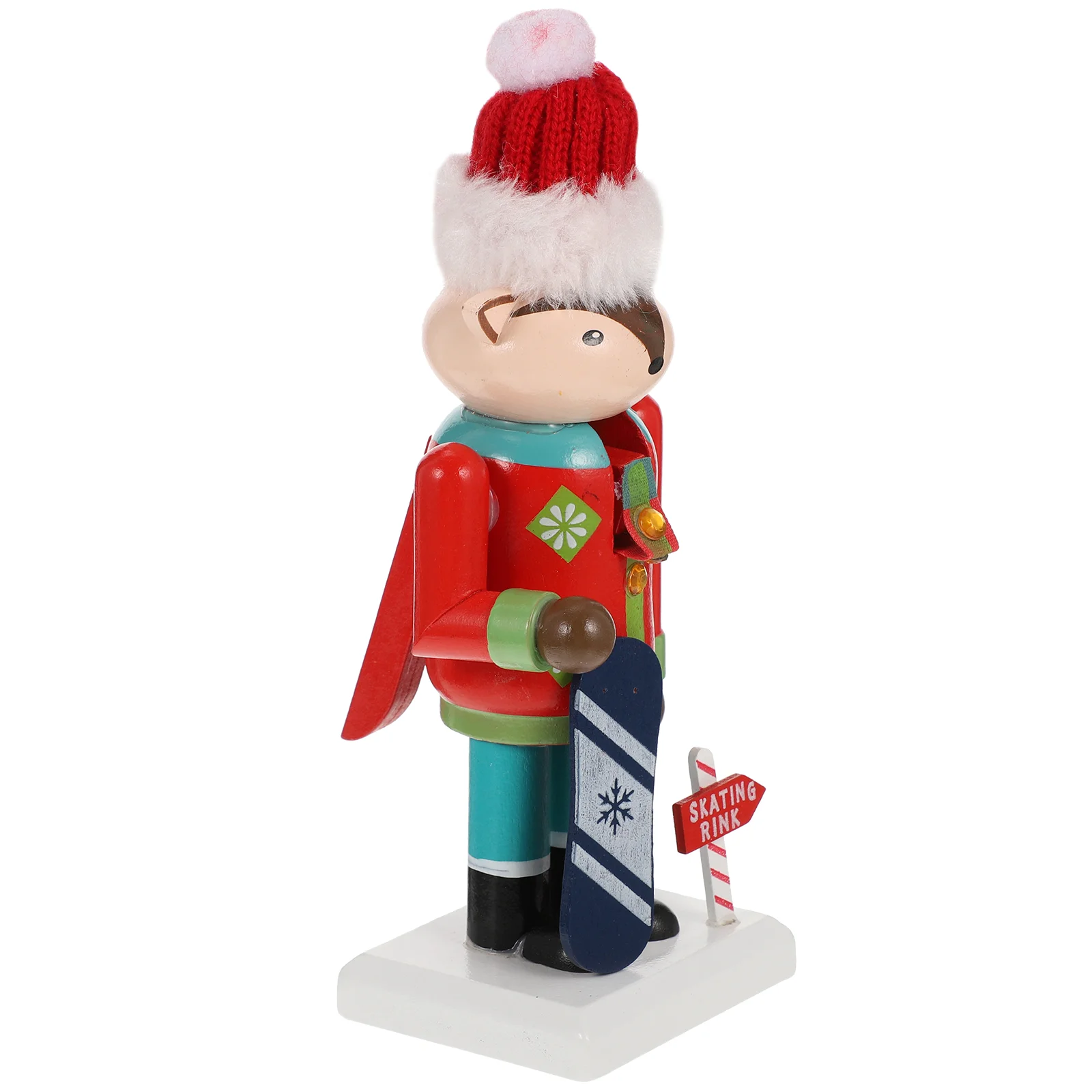 

Animal Nutcracker Festival Decor Mini Cartoon Ornament Kids Wood Xmas Small Wooden Baby