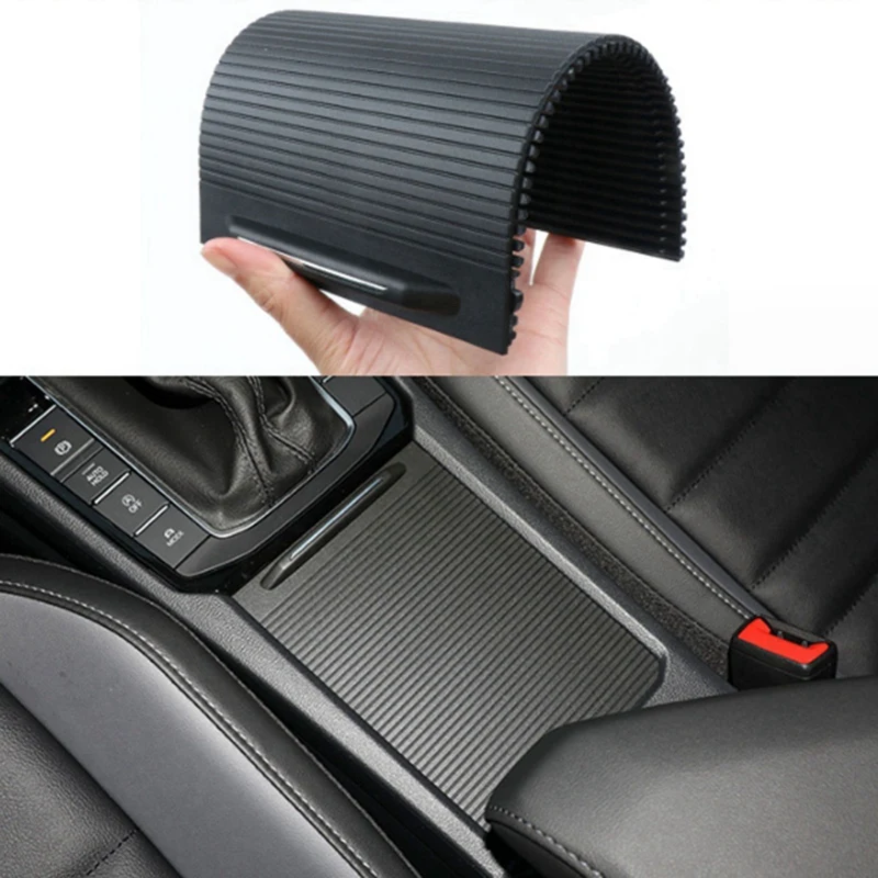 Car Center Console Drink Cover Slide Roller Blind per VW Jetta 2019-2023 Storage Box portabicchieri tenda Roll persiane parti