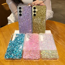 Luxury Glitter Epoxy Soft Silicone Case for Samsung Galaxy A06 S24 ULTRA A16 PlUS A23 A14 A54 A34 A25 A15 A05 A35 A55 A04S Cover