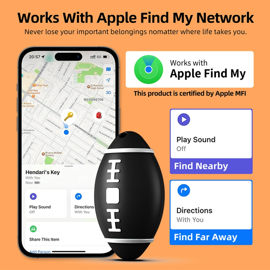 

Умный трекер для Apple Find My APP ITag, анти-потерянное напоминание, номинальный локатор MFI для ключей/велосипеда/ребенка/домашних животных, умный Bluetooth GPS-трекер