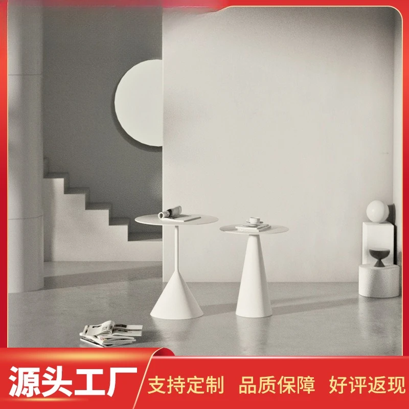 

Nordic small apartment coffee table combination living room minimalist sofa corner table designer round table modern simplicity