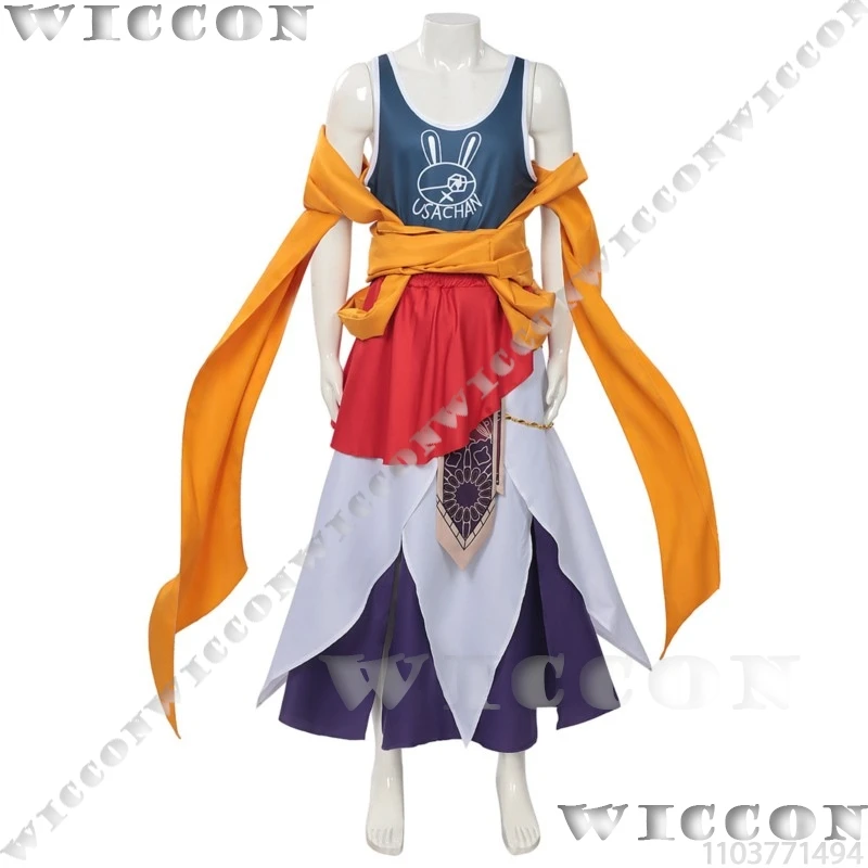 Immagine 3: Costume da Cosplay di Ragnarok Buddha, Occhiali Rosa, Orecchie, Abiti, Completo da Uomo, Travestimento per Halloween, Feste a Tema, Comic Con, Carnevale