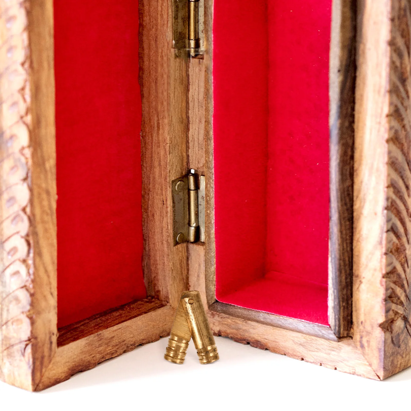 

5Pcs Vintage Brass Hinges for Wooden Box Jewelry Small Hinges Durable Metal Furniture Replacement Jewelry Box Hinge