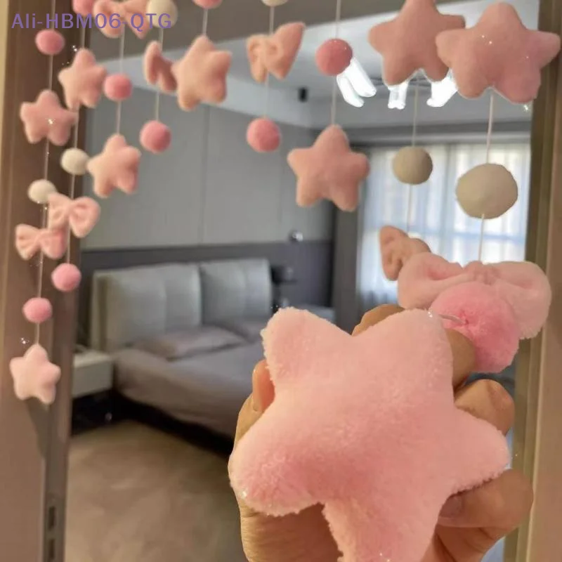 NEW Pink Plush Heart Hanging Decor 26Pcs Soft Fluffy With Free Strings For Valentines Day Wedding Party Home Decor