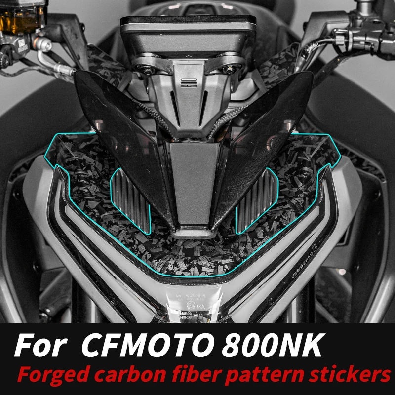

Подходит для 23-25 CFMOTO 800NK, наклейки на бак из кованого углеродного волокна, клей 3 м, высококачественные модные аксессуары с защитой от царапин
