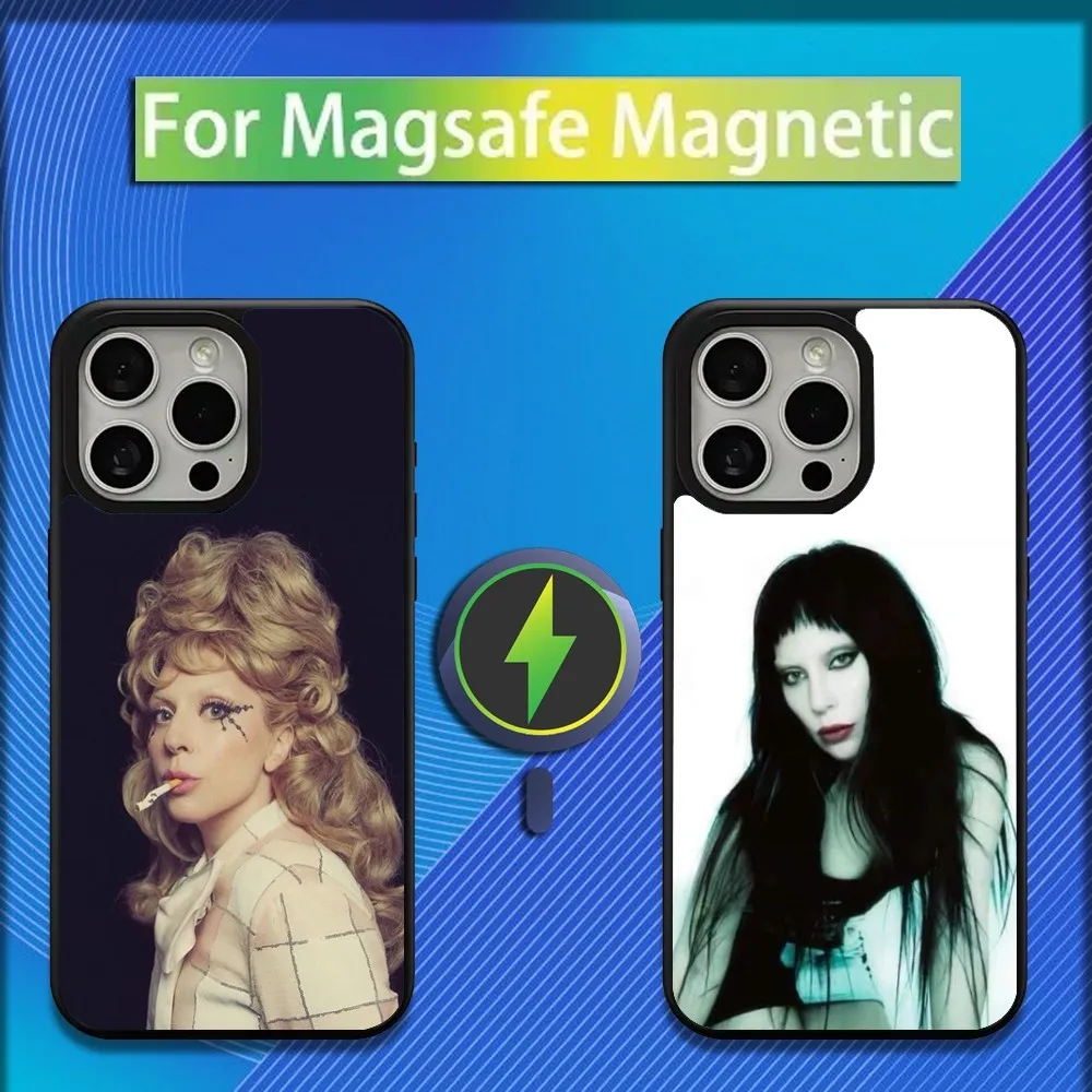 L-Lady G-Gaga Albums Phone Case For iPhone 16,15,14,13,12,11,Plus,Pro,Max,Mini Magsafe Magnetic Wireless Charging