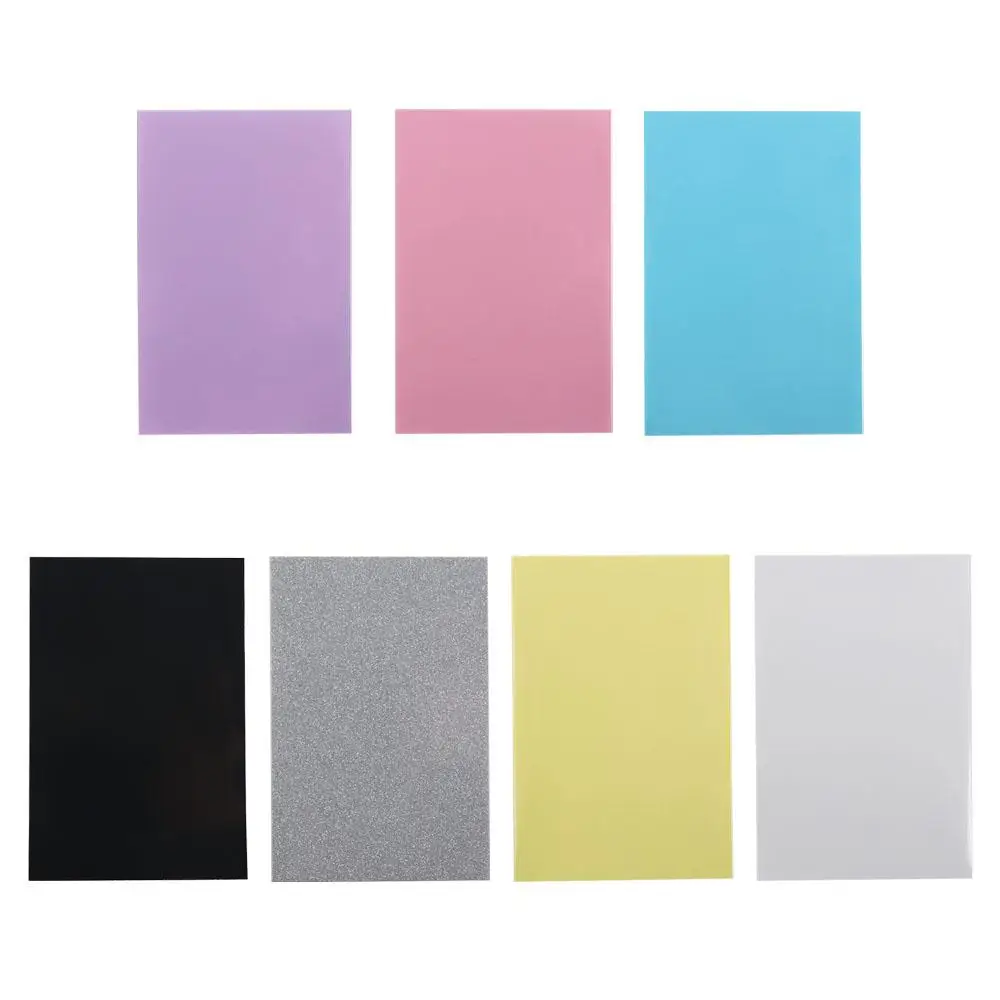 10pcs/set Fashion Macaron Color Idol Photo Protective Cover DIY Pure Color Photo Cards Bag Two-layer Photo Card Film Home