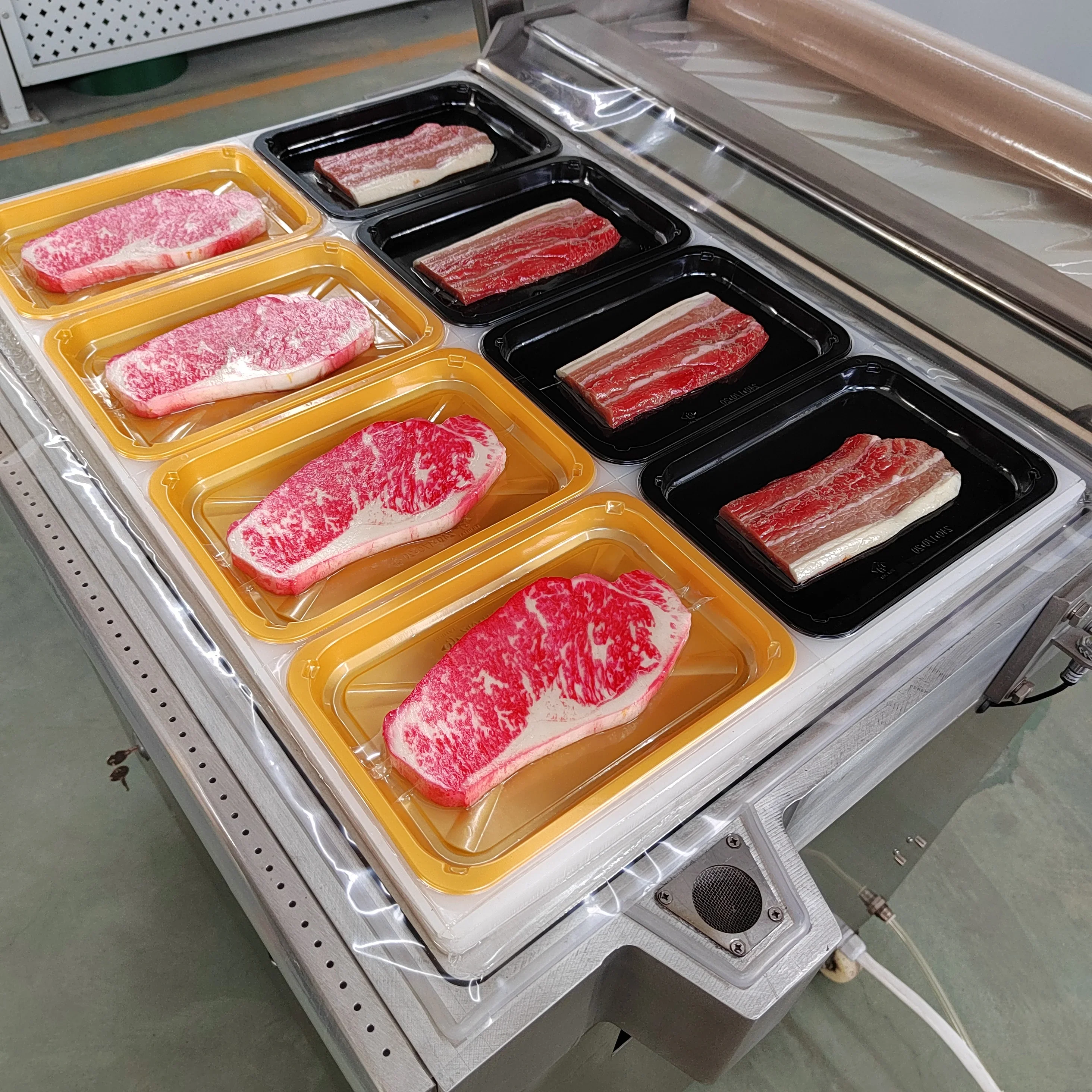 Factory Direct Semi Automatic Film Skin Vacuum Sealing Packing Machine Meat Chicken Fish Hot Vacuum Skin Machine