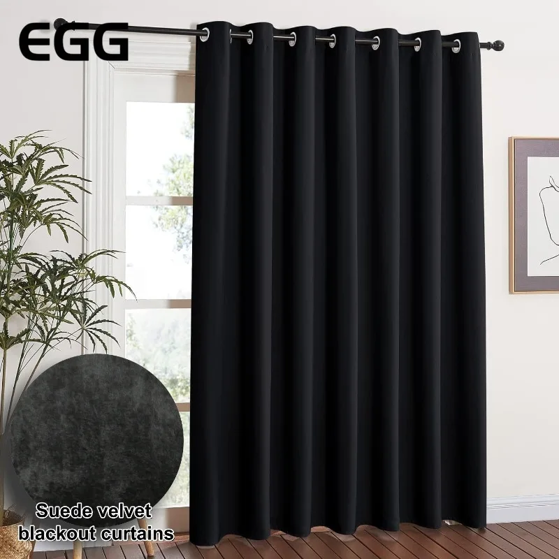 Thick Velvet Blackout Curtains Sun Protection Light Blocking Window Drapes Luxury Thermal Insulated Curtain for Bedroom Office