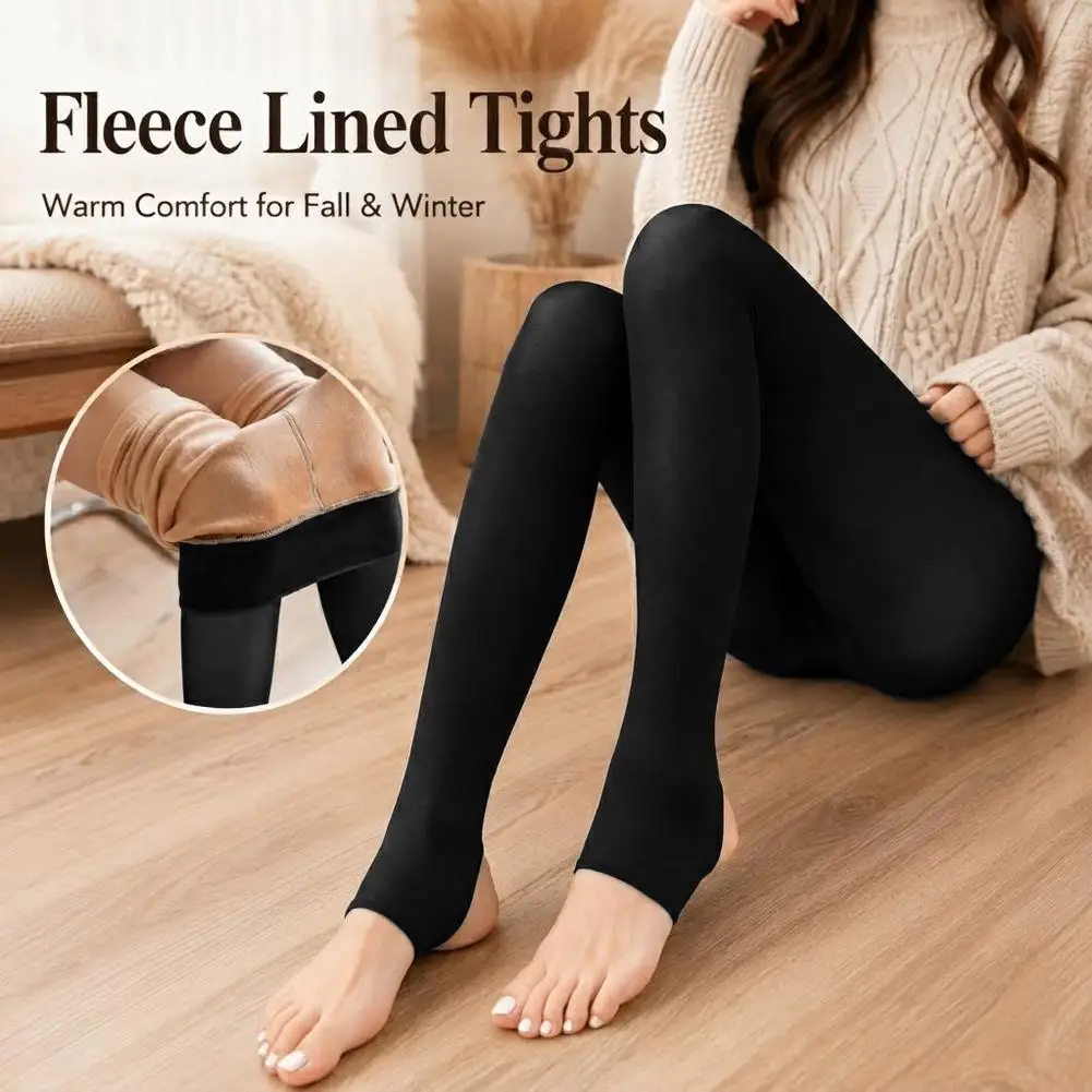 Winter Thicken Warm Leggings Women Lamb Cashmere Joggers High Waist Fleece Elastic Tights Warm Tights Pants Slim Velvet Legging