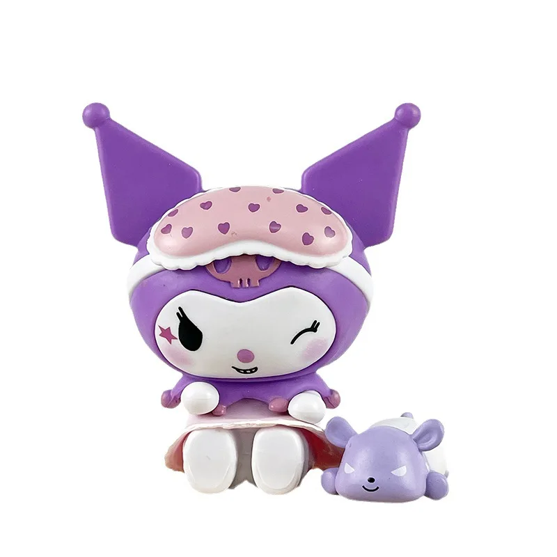 Kuromi Sanrio My Melody Blind Box Torba niespodzianka Lucky Pajamas Seria zabawek Śliczny model postaci Kolekcja dla fanów Zabawka