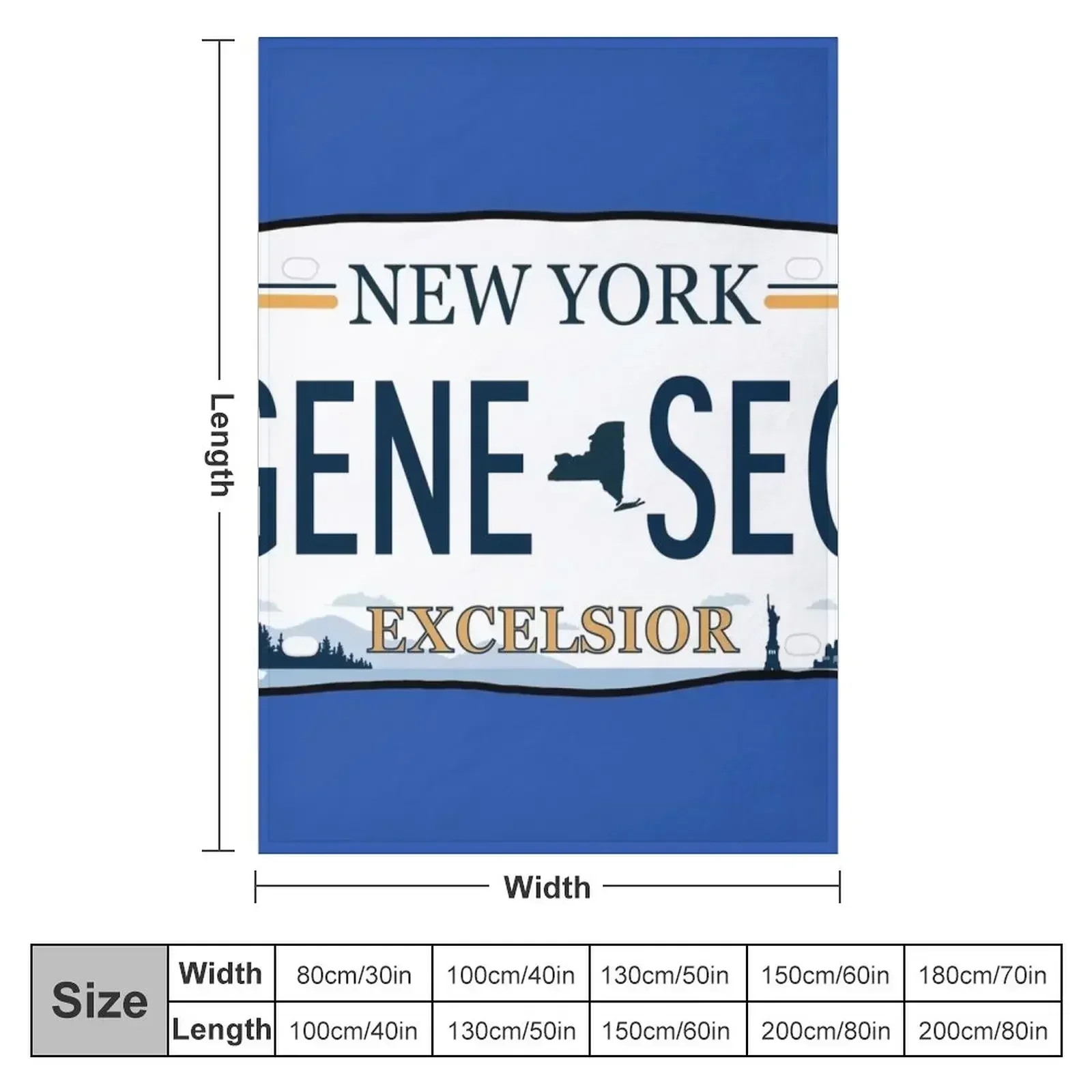 Geneseo license plate Throw Blanket cosplay anime Blankets Sofas Of Decoration Hairys Blankets