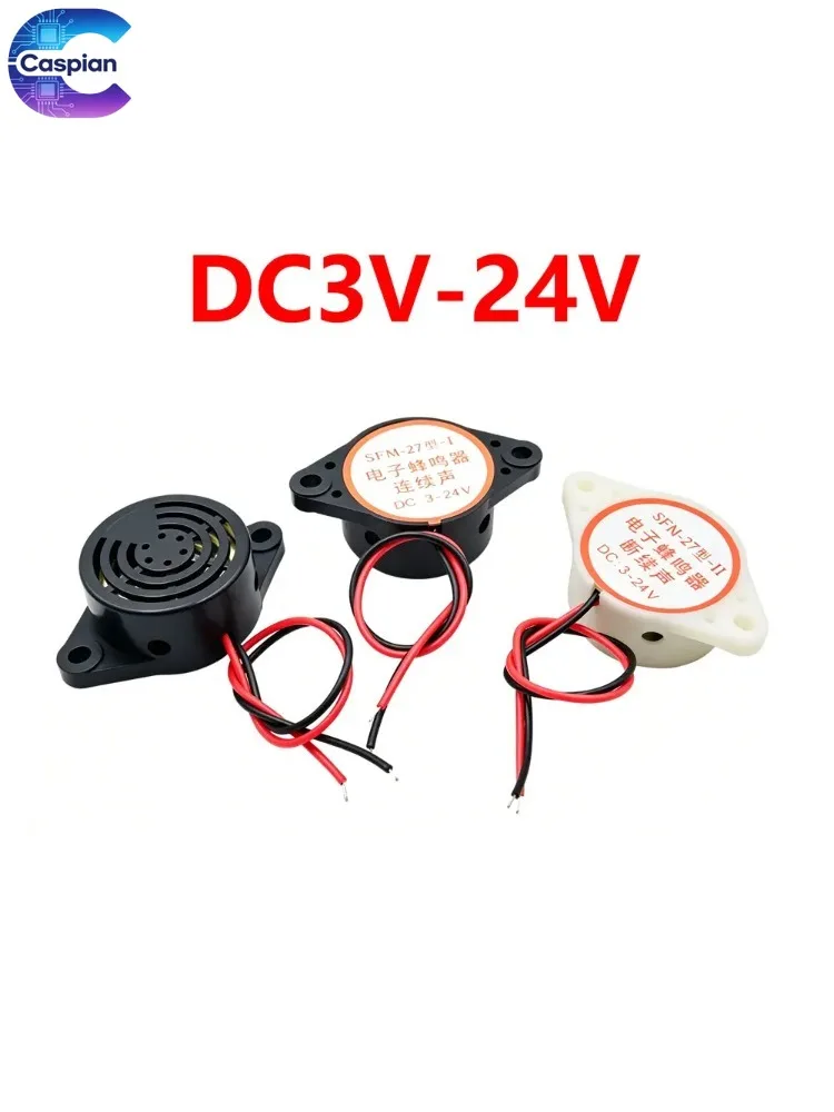 10pcs SFM-27 12V Electronic Horn Buzzer Module, 3-24V, Intermittent & Continuous Sound for Arduino