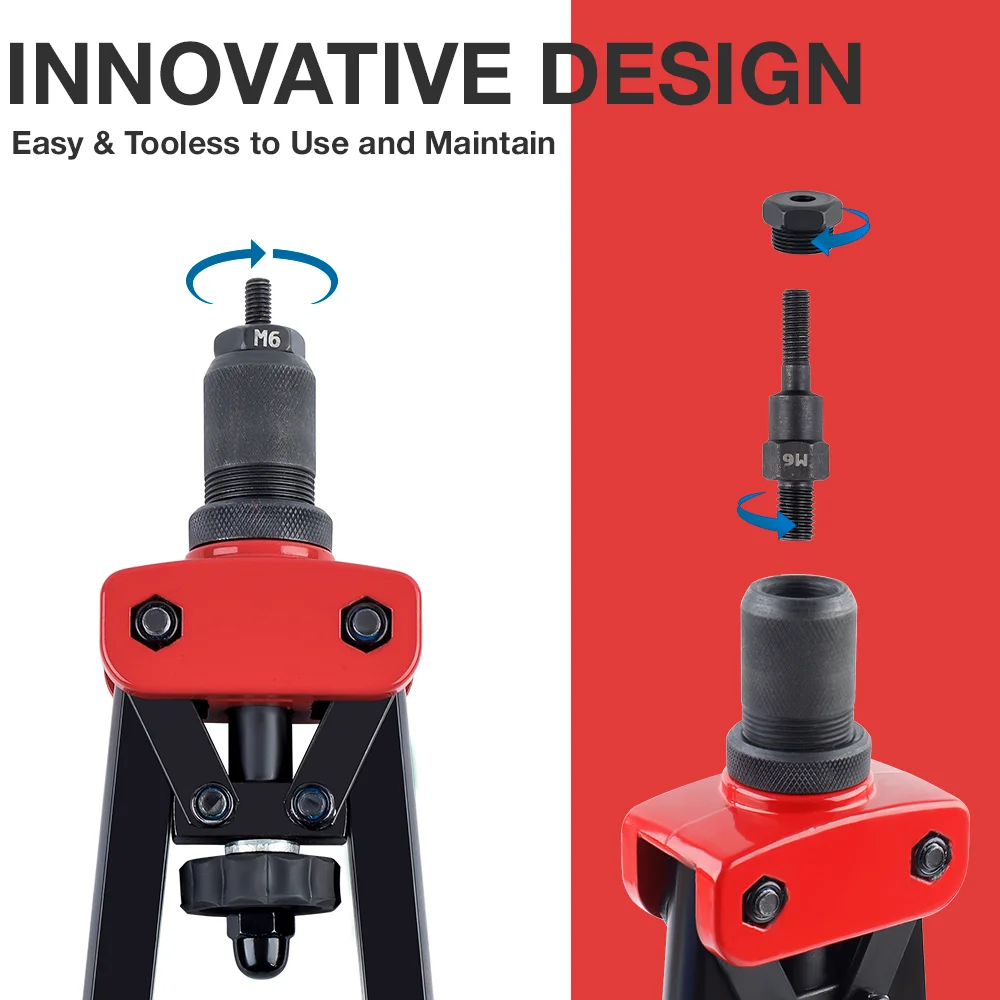 Manual Rivet Nut Gun M3 M4 M5 M6 M8 M10 Home Multi-specification Riveting Machine,Riveting Tools, Insert Nut Quick Riveting Tool