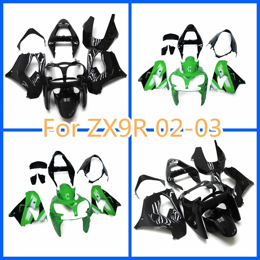 Fit for Kawasaki 02 03 ZX-9R 2002-2003 ZX9R High Quality ABS Plastic Fairing Kit Road Racing Body Repair Aftermarket Parts