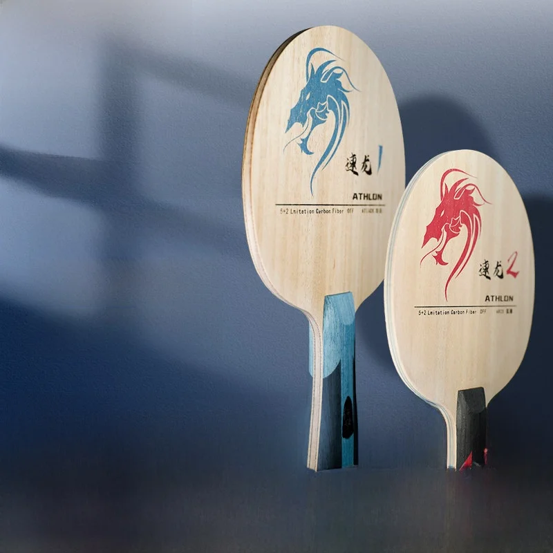 double-fish-speed-dragon-7-layer-table-tennis-paddle-baseboard-offensive-fast-attack-control-ball-straight-horizontal-shot