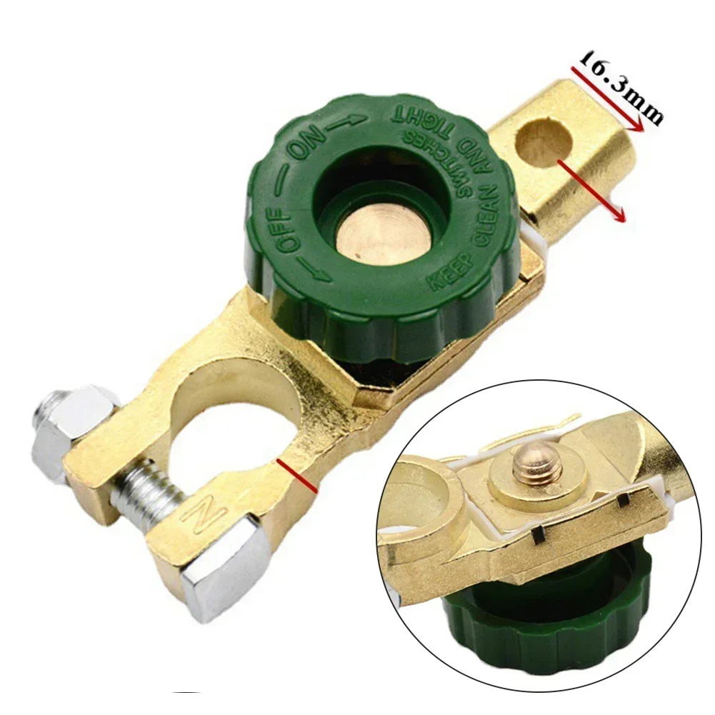 

1 Car Battery Disconnect Isolator Cut Off Switch Standard Negative Terminal Power Off Switch Anti-Leakage Accessories Zinc Alloy