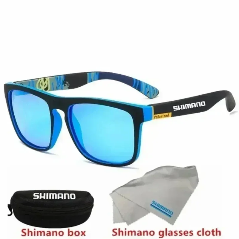 Shimano Gafas de sol polarizadas Protección UV400 para hombres y mujeres Caza al aire libre Pesca Conducción Bicicleta Gafas de sol Caja opcional