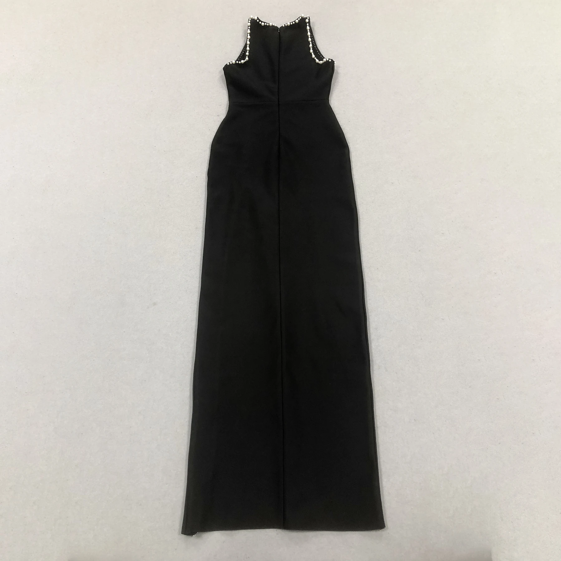 High Quality Women Sleeveless Sexy Shinning Rhinestones Bodycon Long Bandage Dress Celebrate Evening Party Birthday Fashion Wear