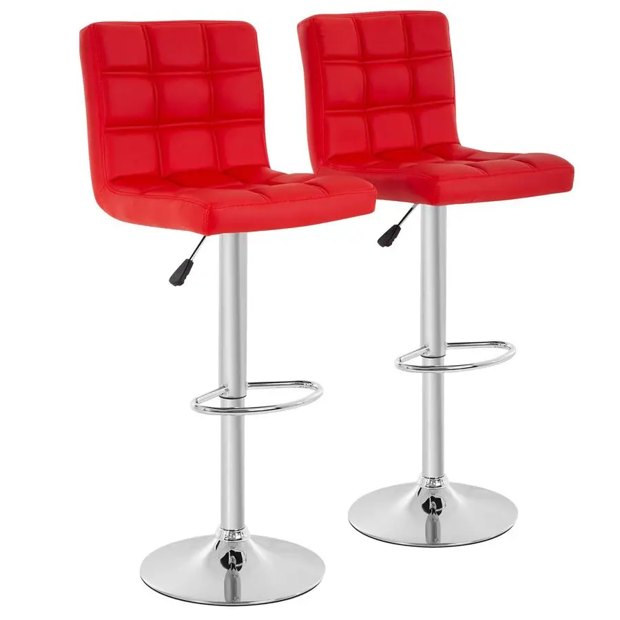 

Modern Bar Stool Set of 2 Barstools Height Adjustable Counter Height Swivel Bar Stool PU Leather Bar Chairs Hydraulic Dining Roo