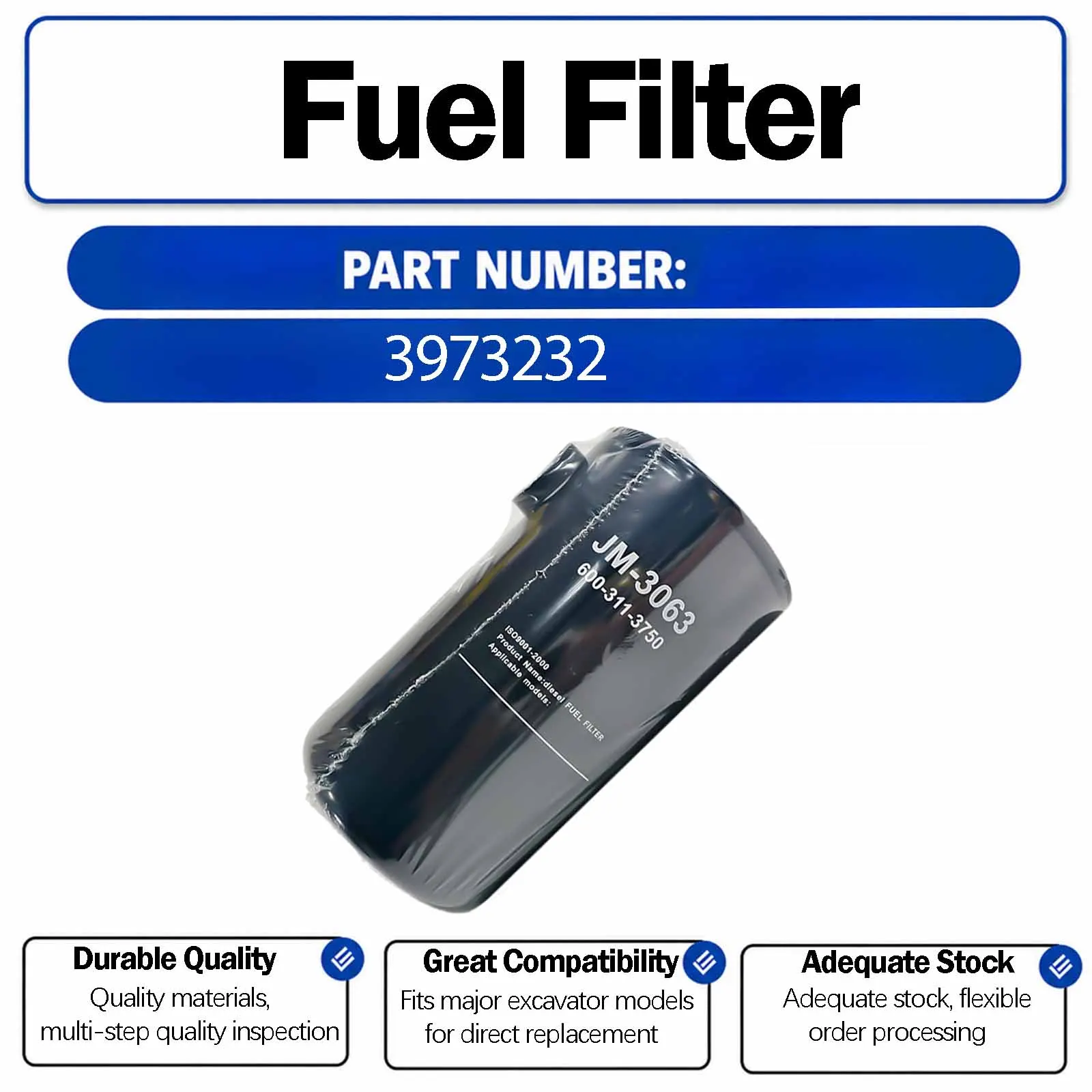 Fuel Filter FF5488 For Komatsu PC200-8 PC220-8 PC240-8 PC200-8MO PC210-8MO PC220-8MO PC240-8MO PC270-8MO Crawler Excavators