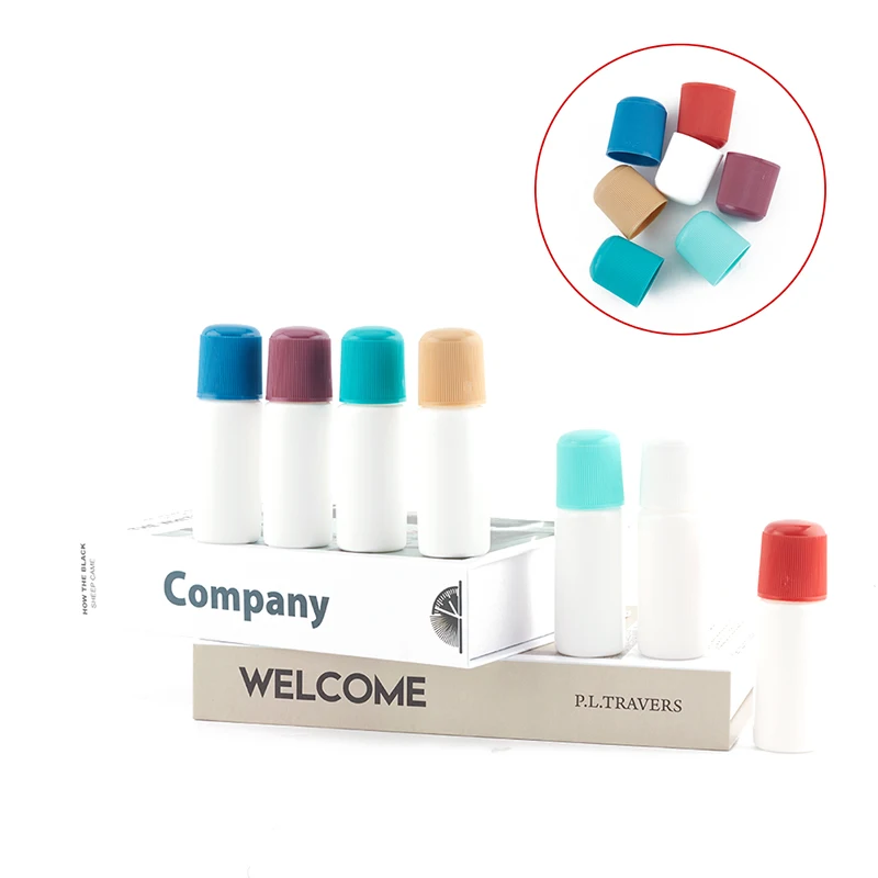 30ML With Sponge Applicator White Medicine Liquid Bottle With Blue Sponge Head